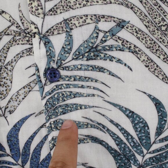 Robert graham shirt mens 4XL Mar Azul Gauze Cotton Cheetah Palm Leaf classic fit - Picture 3 of 16